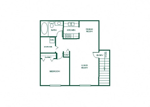 1 Bedroom Floor Plan